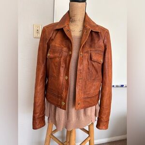 Michael Kors Tan Leather Jacket